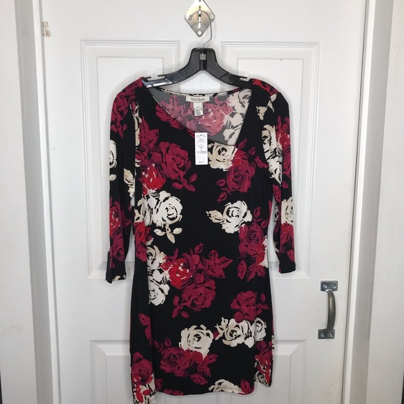 White House Black Market Tops - Floral White House Black Market Tunic